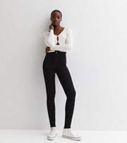 New Look Tall Black High Waist Hallie Super Skinny Jeans